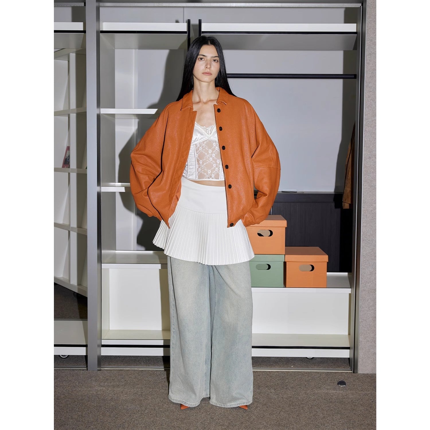 "Sydney Reincarnation" Heavy Wash Waxed Jacket Genuine Leather Outerwear-2