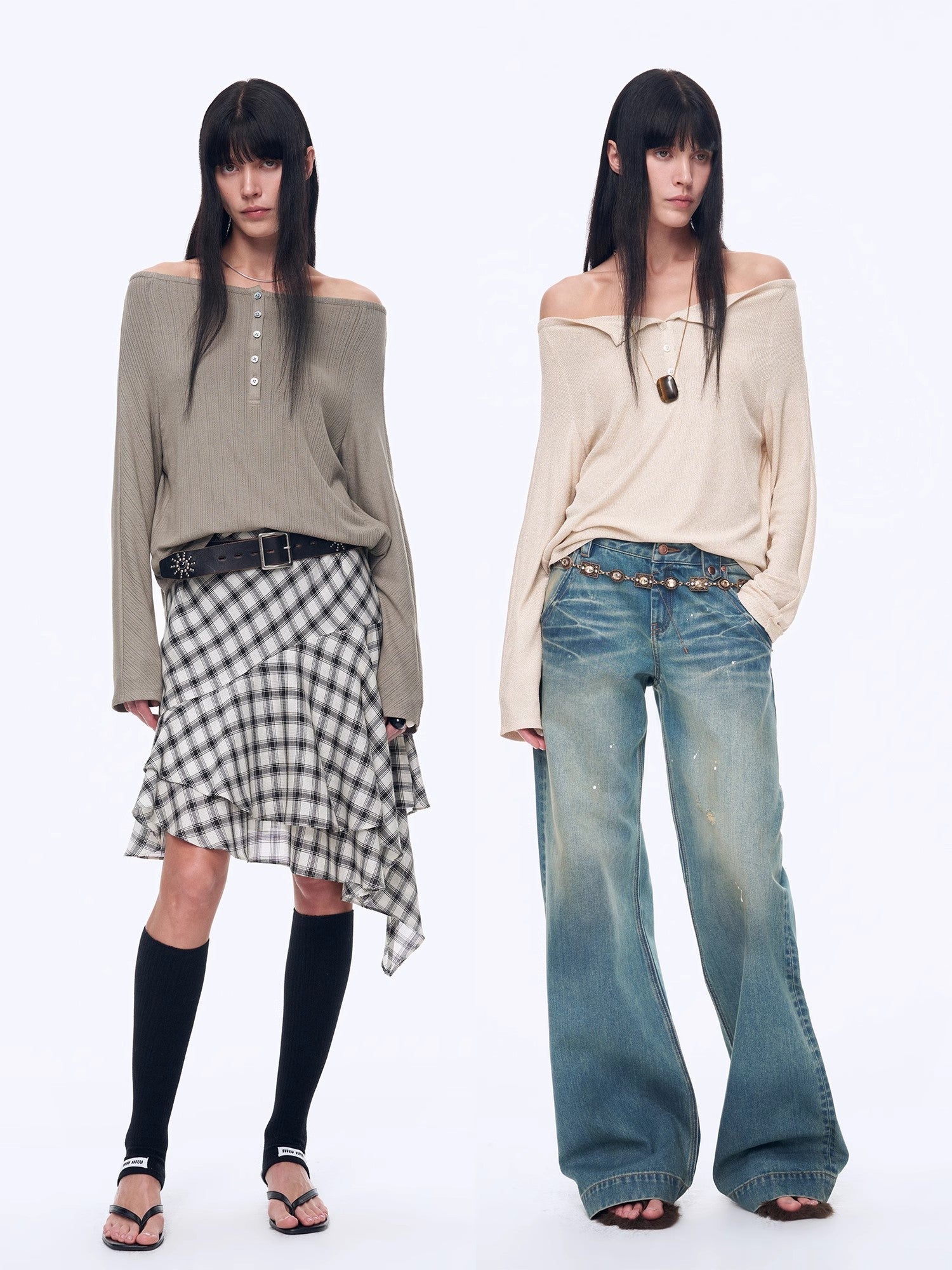 "Fashion Law" Casual One-shoulder Raglan Sleeve T-shirt Top