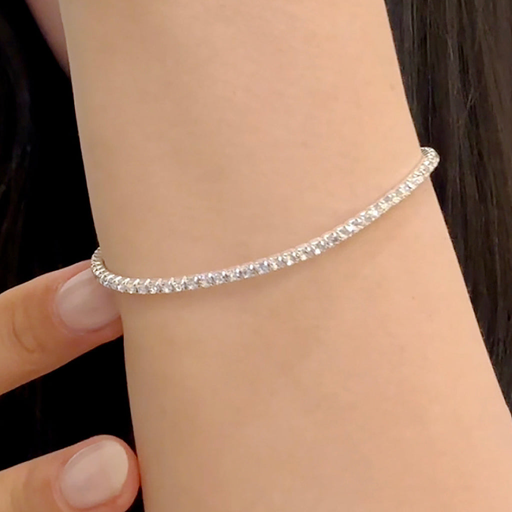 Stretchable tennis chain bracelet-0