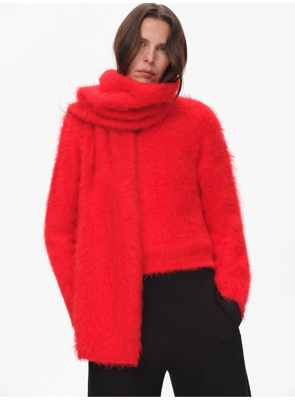 Winter Alpaca Wool Scarf for Women