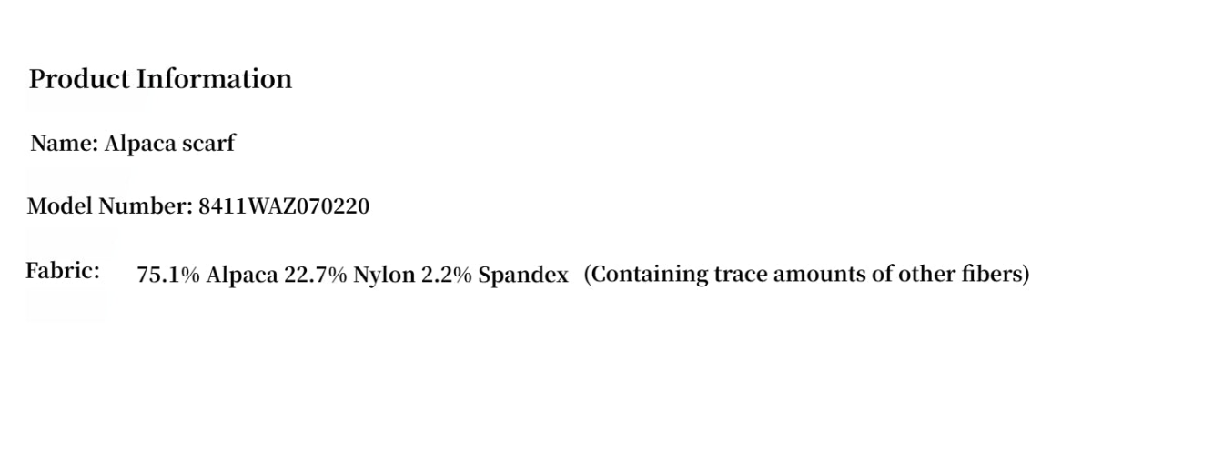 Winter Alpaca Wool Scarf for Women