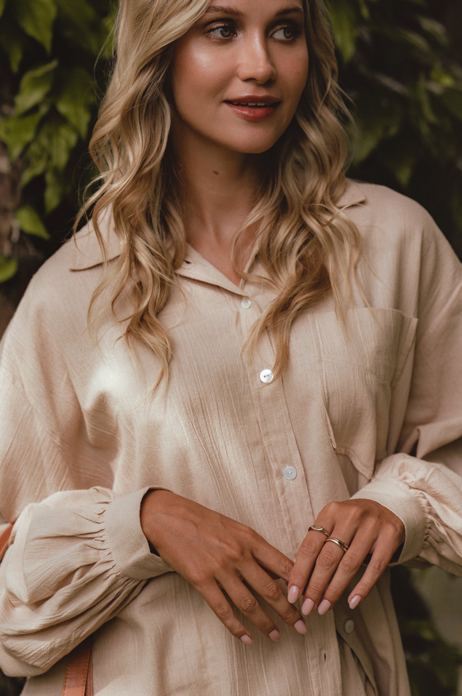 Calin Long Sleeve Oversized Shirt (Sale)