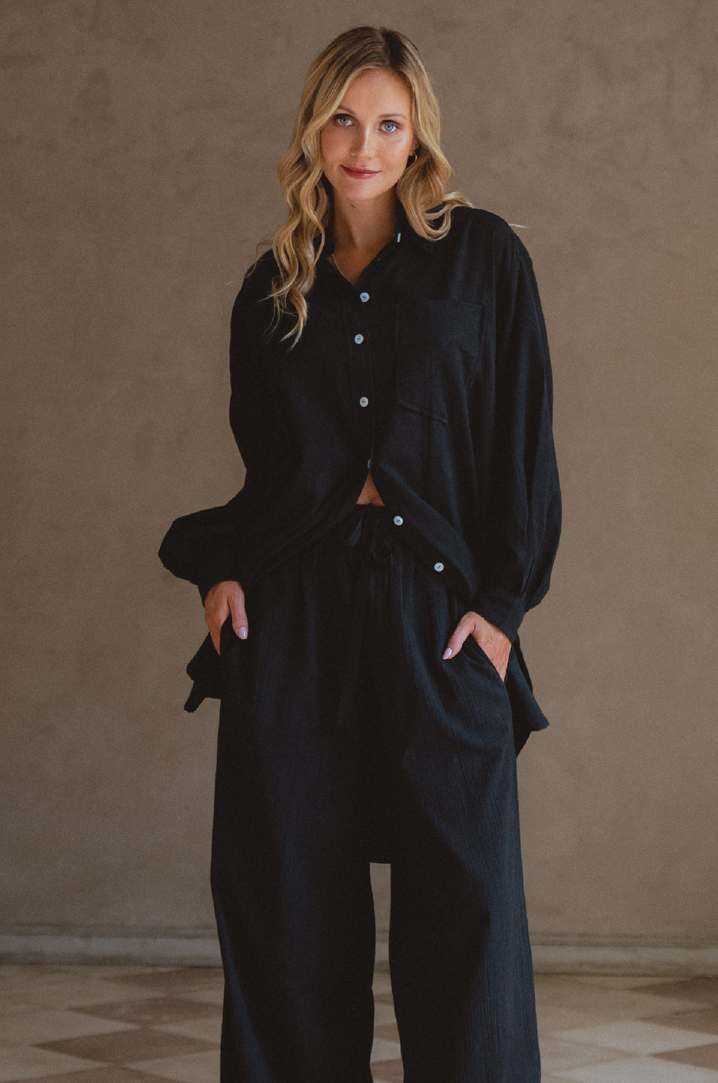 Calin Long Sleeve Oversized Shirt (Sale)