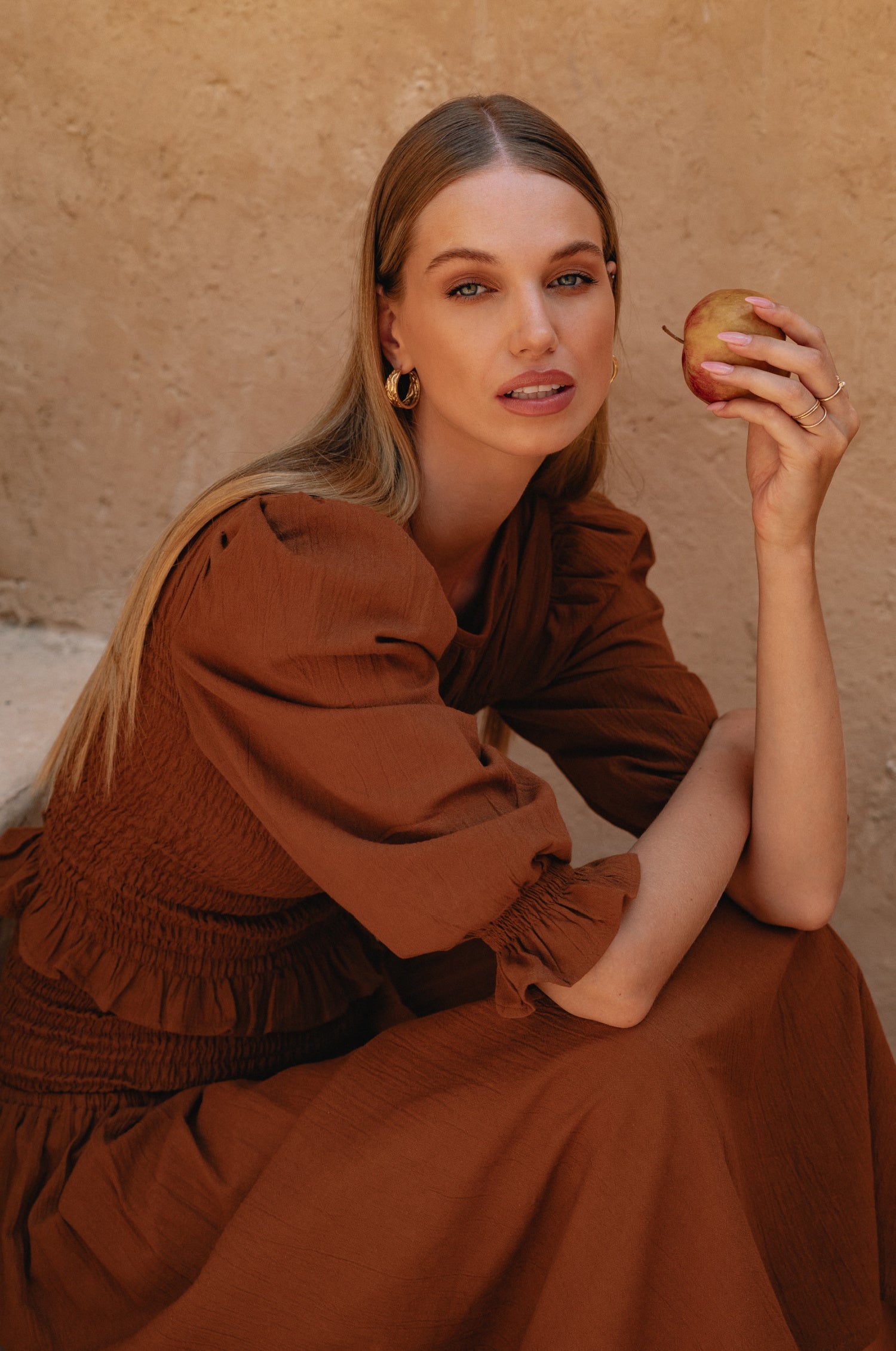 Jaffa Smocked Linen Top-3