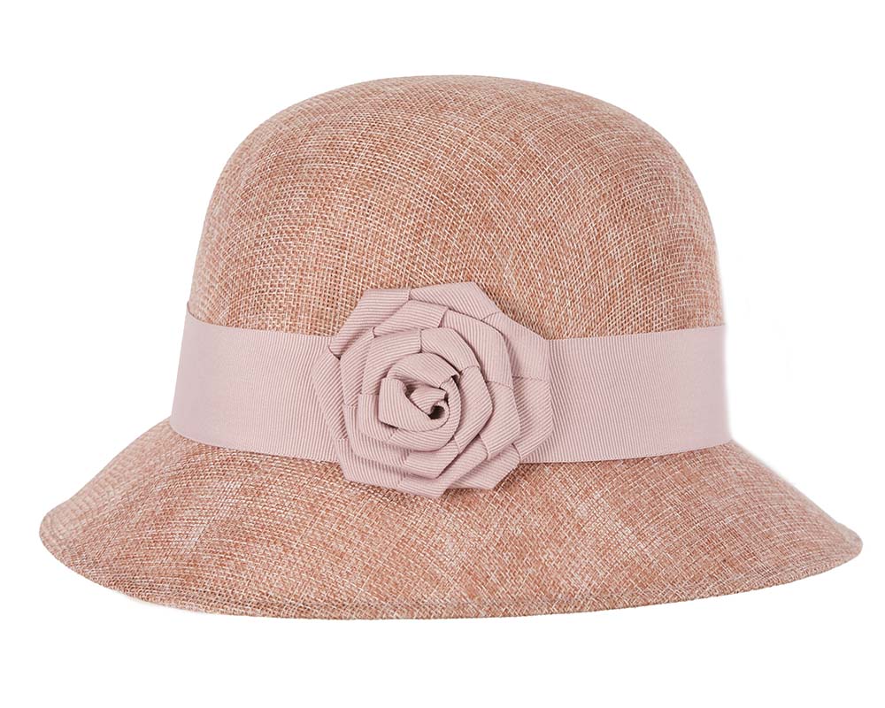 Dusty Pink cloche hat-2