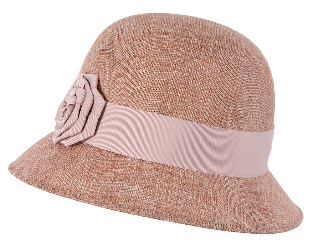 Dusty Pink cloche hat-1