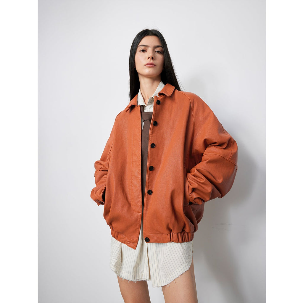 "Sydney Reincarnation" Heavy Wash Waxed Jacket Genuine Leather Outerwear-5