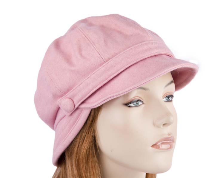Pink winter newsboy cap SP373-0