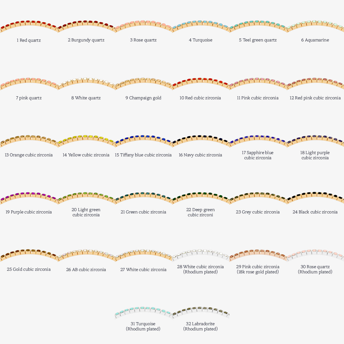 Stretchable tennis chain bracelet-1