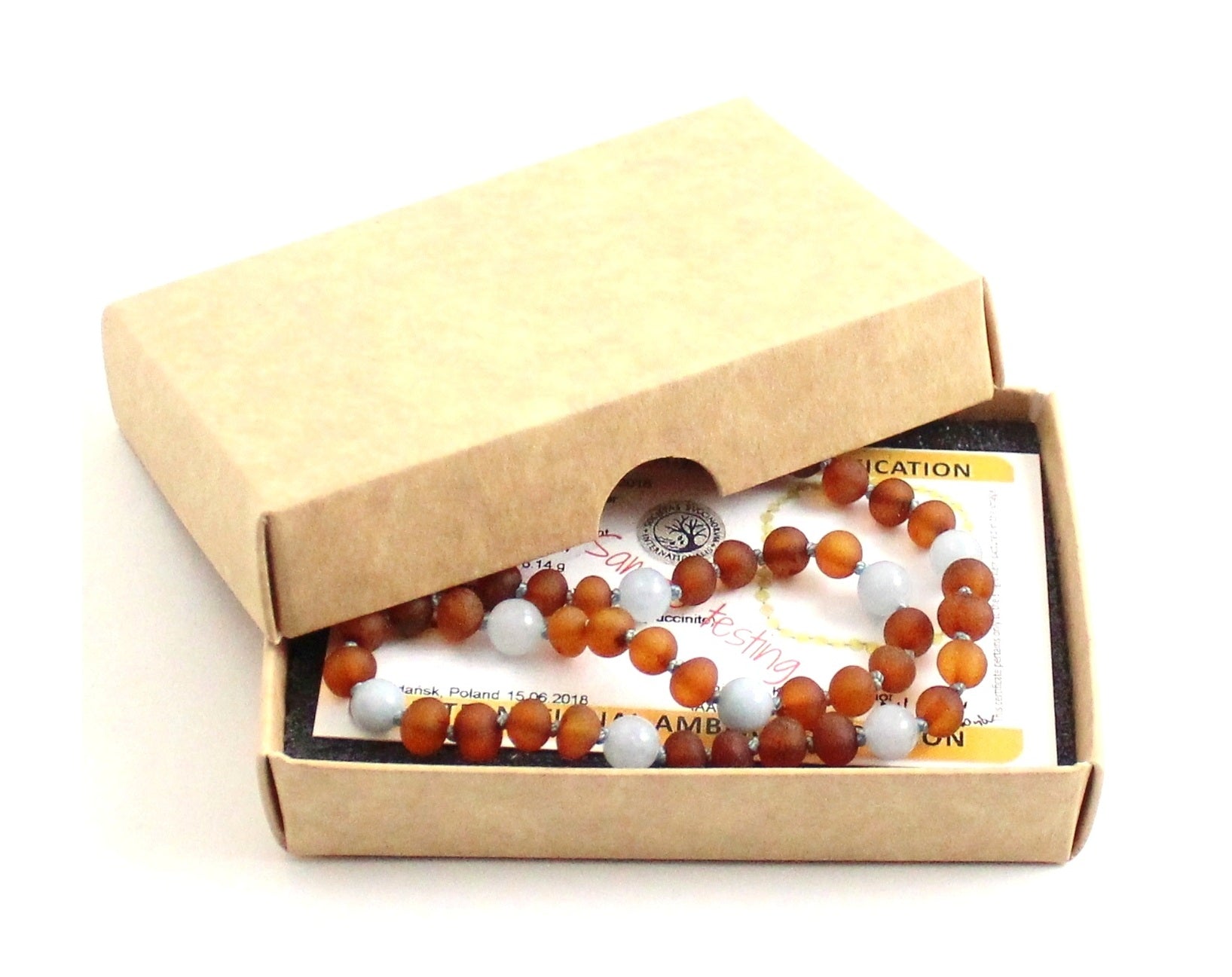 Amber and Aquamarine Blue Gemstone Necklace-1