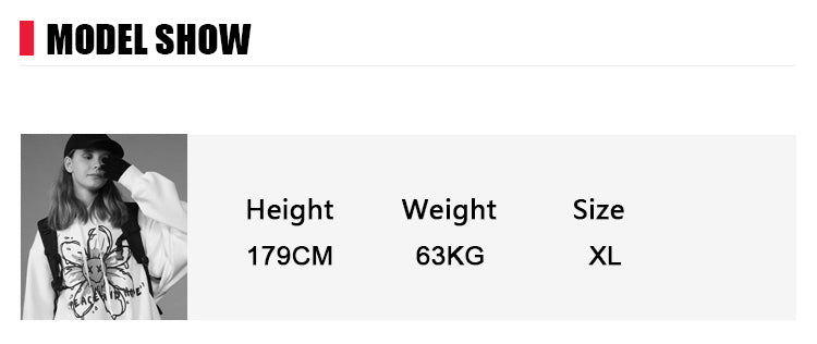 Harajuku Hoodie Sweatshirt Daisy Flower Mens Streetwear Hip Hop Hoodie Pullover Cotton Hooded Sweatshirt Fleece Winter-3