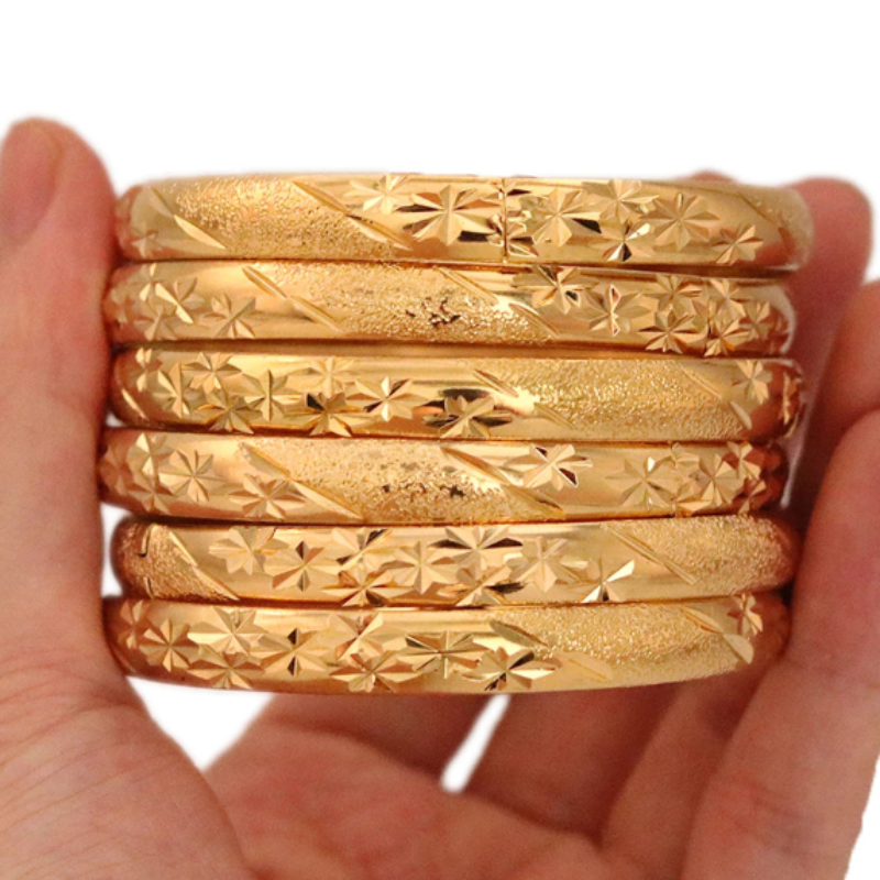 24K Gold-Plated Bangles Ethiopian Jewelry-3