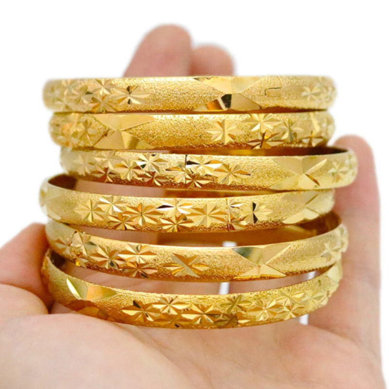 24K Gold-Plated Bangles Ethiopian Jewelry-2