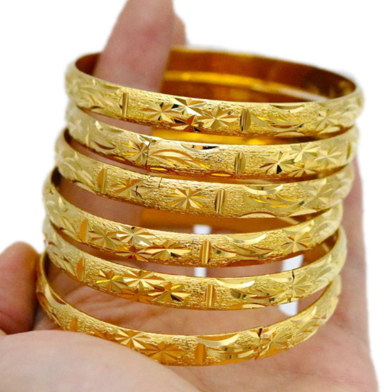 24K Gold-Plated Bangles Ethiopian Jewelry-1