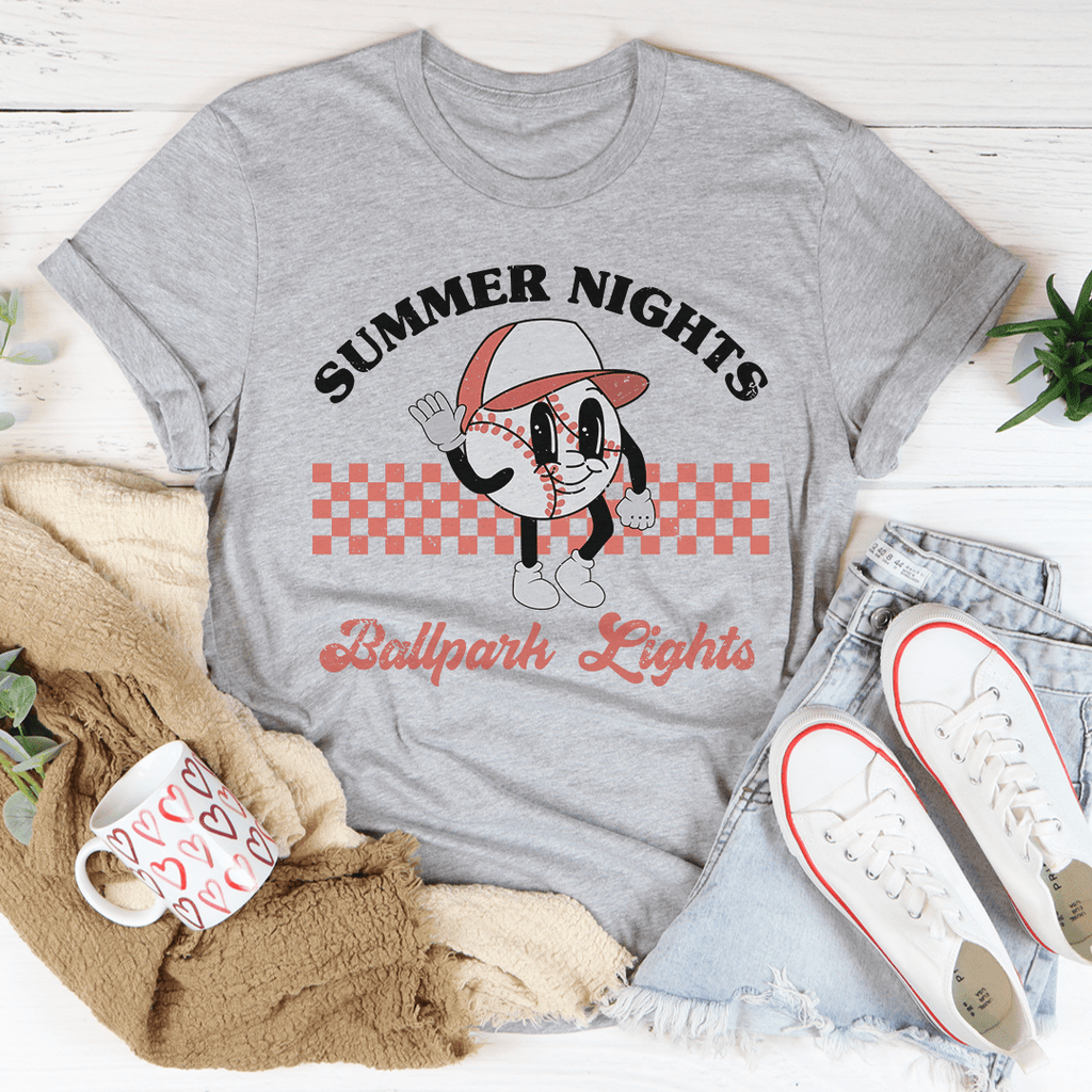 Summer Nights Ballpark Lights Tee-2