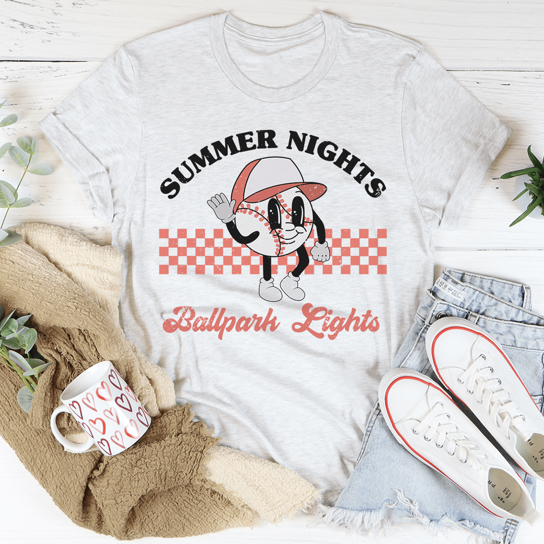 Summer Nights Ballpark Lights Tee-1