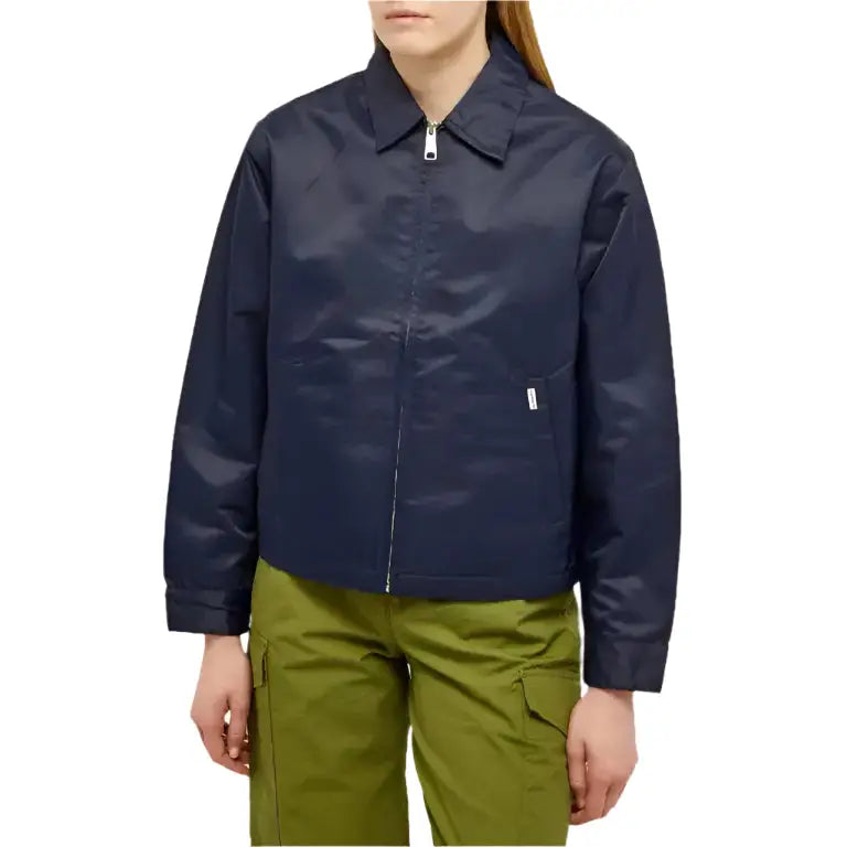 Women's Indigo Blue Leather Jacket-0